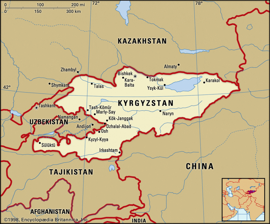 Kyrgyzstan-map-boundaries-cities-locator